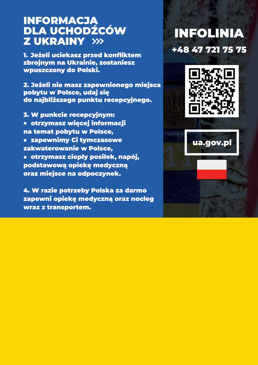 Informacja dla uchodźców z Ukrainy